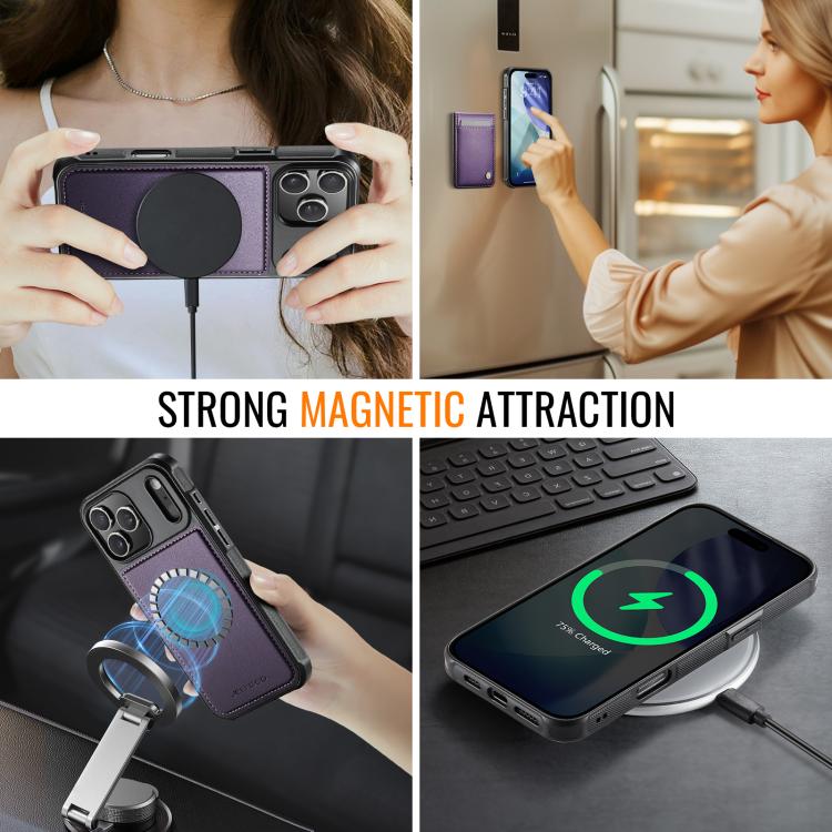 JEEHOOD J06 British Style RFID MagSafe Card Bag PU Phone Case, For iPhone 17 Pro, For iPhone 17, For iPhone Air, For iPhone 16 Pro Max