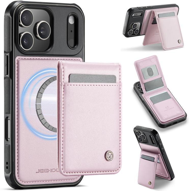 JEEHOOD J06 British Style RFID MagSafe Card Bag PU Phone Case, For iPhone 17 Pro, For iPhone 17, For iPhone Air, For iPhone 16 Pro Max