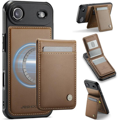 JEEHOOD J06 British Style RFID MagSafe Card Bag PU Phone Case, For iPhone 17 Pro, For iPhone 17, For iPhone Air, For iPhone 16 Pro Max