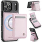 JEEHOOD J06 British Style RFID MagSafe Card Bag PU Phone Case, For iPhone 18 Pro, For iPhone 18 Pro Max, For iPhone 17e / 16e, For iPhone 17 Pro Max