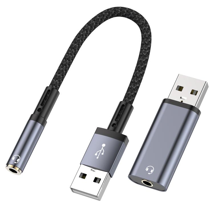 2pcs / Set USB Male to 3.5mm Female Audio Adapter & Cable, Adapter & Cable