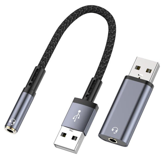 2pcs / Set USB Male to 3.5mm Female Audio Adapter & Cable, Adapter & Cable