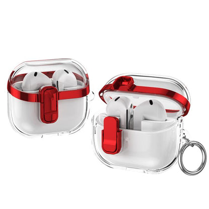 Electroplating Transparent Earphone Protective Case with Security Lock, For Samsung Galaxy Buds3 / 3 Pro