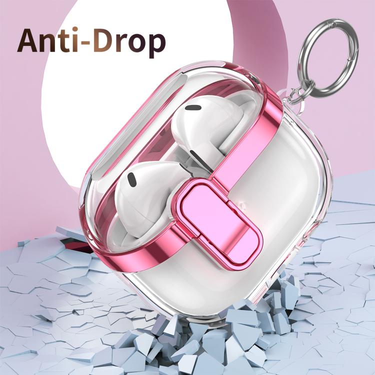 Electroplating Transparent Earphone Protective Case with Security Lock, For Samsung Galaxy Buds3 / 3 Pro