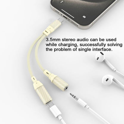 60W 2 in 1 Type-C to Type-C and 3.5mm Audio Adapter, Type-C to Type-C and 3.5mm