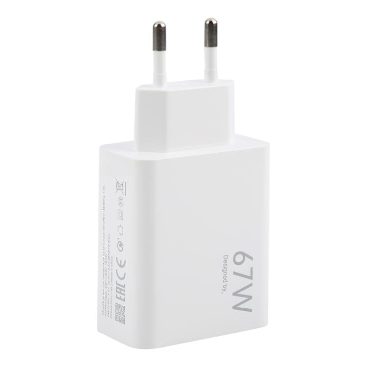 67W USB Fast Charger with 1m USB to Type-C Cable, 67W Type-C Cable