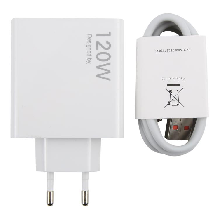 120W USB Fast Charger with 1m USB to Type-C Cable, 120W
