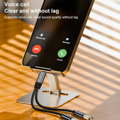 2 in 1 Type-C Male to PD 100W Type-C Charging and Type-C Audio Female Earphone Adapter