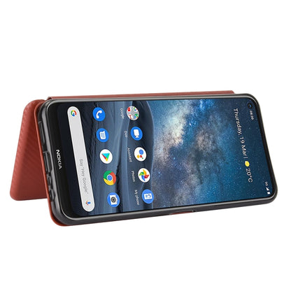 Carbon Fiber Texture Magnetic Horizontal Flip TPU + PC + PU Leather Case with Card Slot