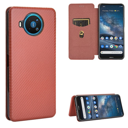 Carbon Fiber Texture Magnetic Horizontal Flip TPU + PC + PU Leather Case with Card Slot