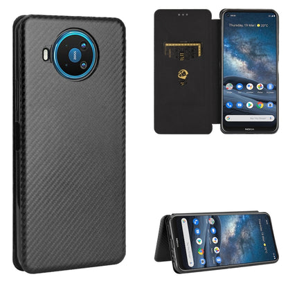 Carbon Fiber Texture Magnetic Horizontal Flip TPU + PC + PU Leather Case with Card Slot
