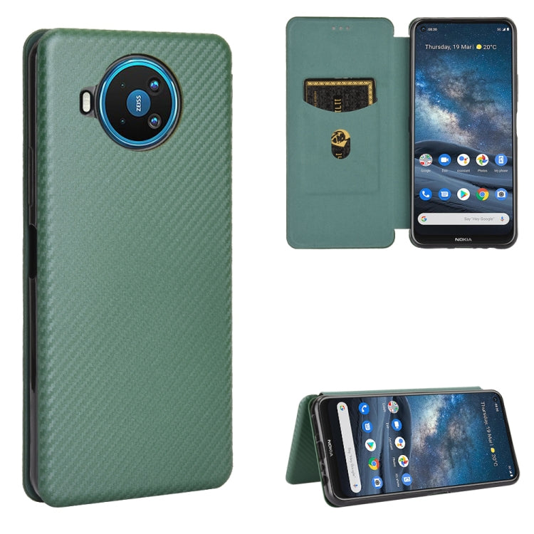 Carbon Fiber Texture Magnetic Horizontal Flip TPU + PC + PU Leather Case with Card Slot