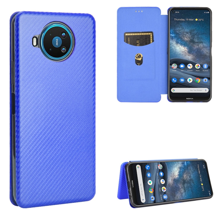 Carbon Fiber Texture Magnetic Horizontal Flip TPU + PC + PU Leather Case with Card Slot