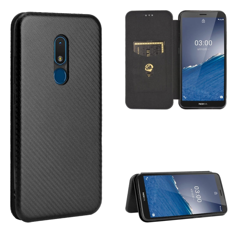 Carbon Fiber Texture Magnetic Horizontal Flip TPU + PC + PU Leather Case with Card Slot