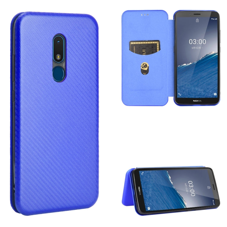 Carbon Fiber Texture Magnetic Horizontal Flip TPU + PC + PU Leather Case with Card Slot