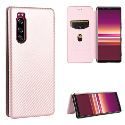 Carbon Fiber Texture Magnetic Horizontal Flip TPU + PC + PU Leather Case with Card Slot