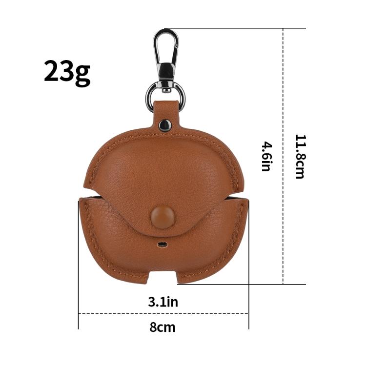 Business Leather Earphone Protective Case with Hook, For Redmi Buds 8 Lite / Buds 6 Lite, For Redmi Buds 6 Lite