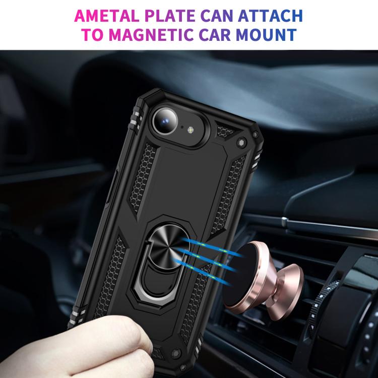 Shockproof TPU Hybrid PC Phone Case with Holder, For iPhone 17e / 16e