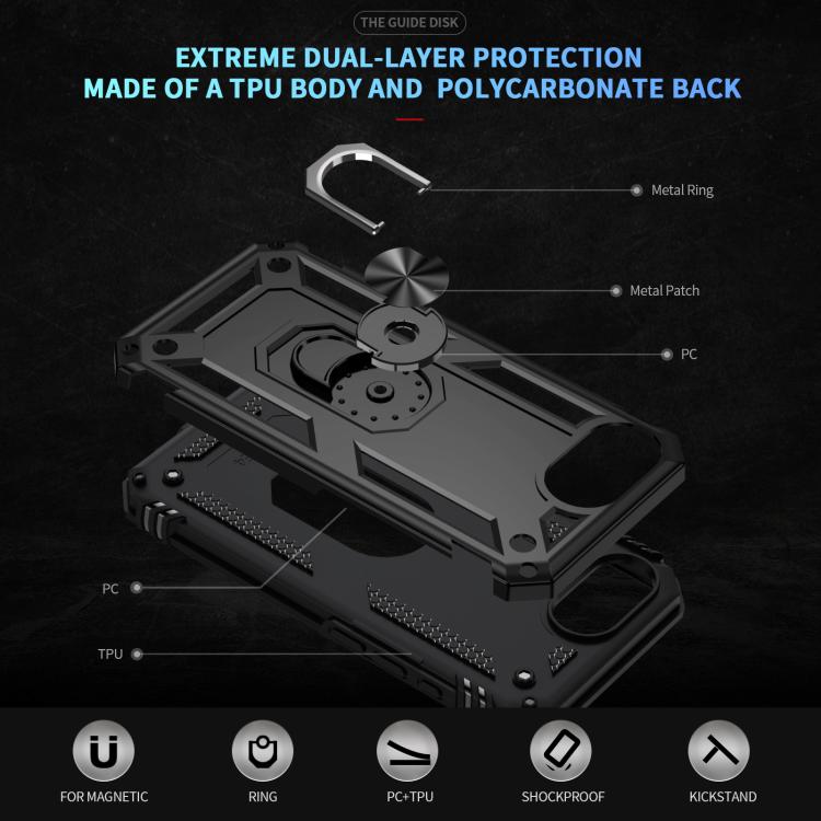 Shockproof TPU Hybrid PC Phone Case with Holder, For iPhone 17e / 16e