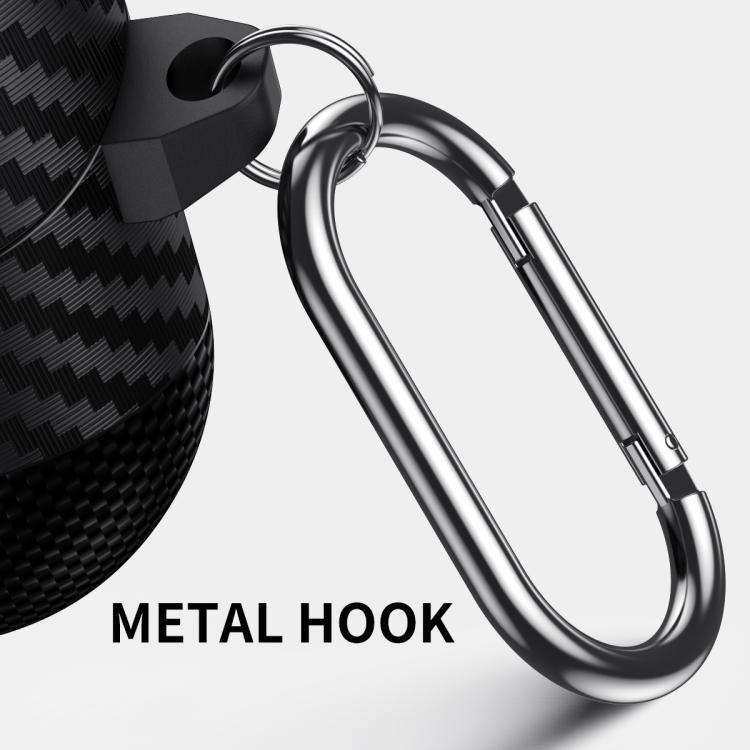 Carbon Fiber Pattern Skull Lock Bluetooth Earphone Protective Case, For Samsung Galaxy Buds3 Pro