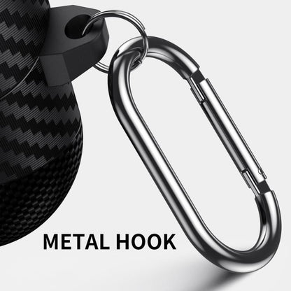 Carbon Fiber Pattern Skull Lock Bluetooth Earphone Protective Case, For Samsung Galaxy Buds3 Pro