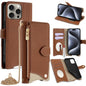 Crossbody Chain Fishtail Litchi Leather Phone Case, For iPhone Air, For iPhone 16 Pro Max, For iPhone 16 Pro, For iPhone 16 Plus