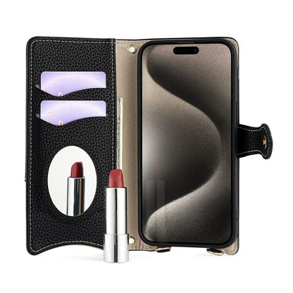 Crossbody Chain Fishtail Litchi Leather Phone Case, For iPhone 15, For iPhone 14 Plus, For iPhone 14, For iPhone 14 Pro