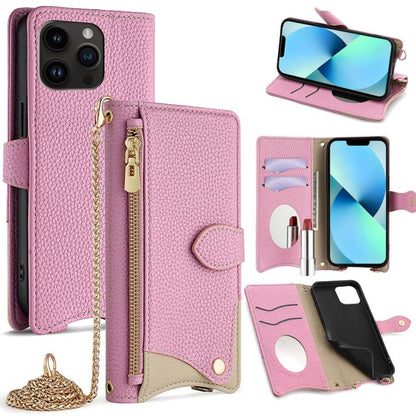 Crossbody Chain Fishtail Litchi Leather Phone Case