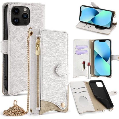 Crossbody Chain Fishtail Litchi Leather Phone Case