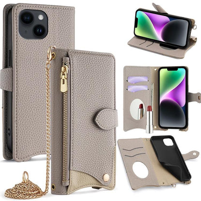 Crossbody Chain Fishtail Litchi Leather Phone Case