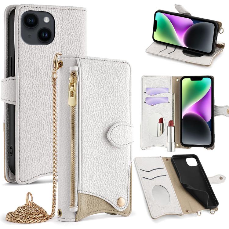 Crossbody Chain Fishtail Litchi Leather Phone Case