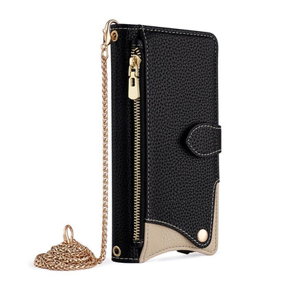 Crossbody Chain Fishtail Litchi Leather Phone Case