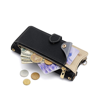 Crossbody Chain Fishtail Litchi Leather Phone Case