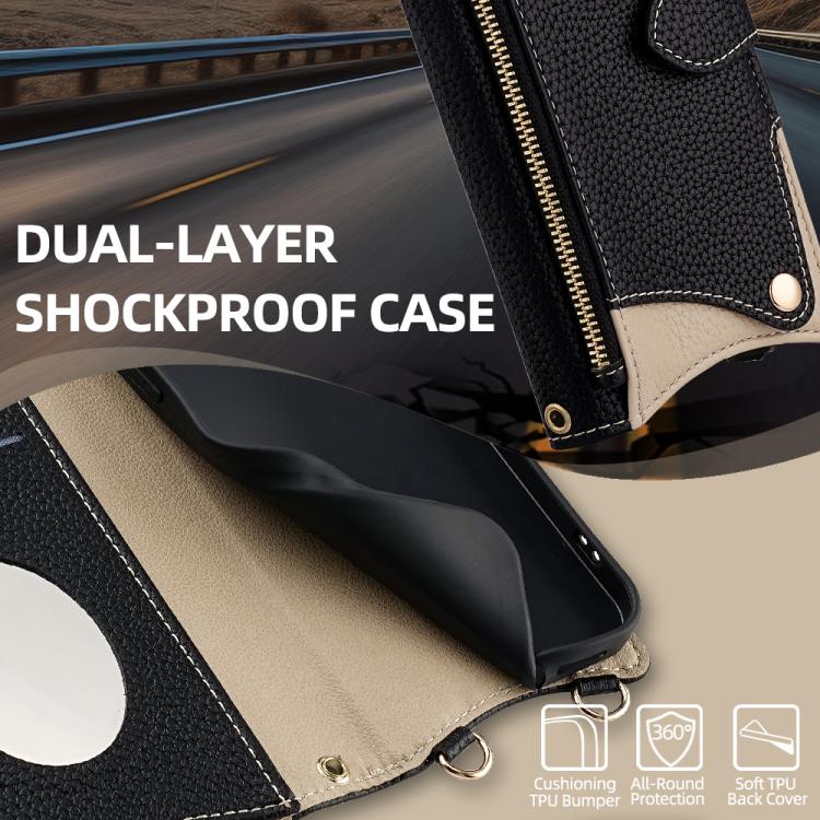 Crossbody Chain Fishtail Litchi Leather Phone Case