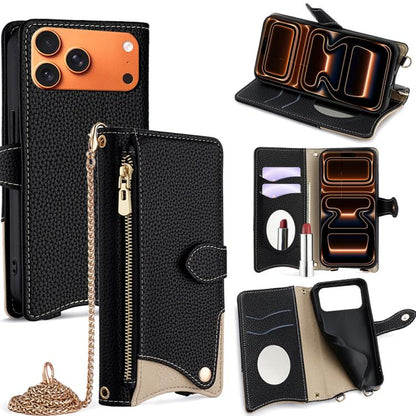 Crossbody Chain Fishtail Litchi Leather Phone Case, For iPhone 18 Pro / 17 Pro, For iPhone 18 Pro Max / 17 Pro Max, For iPhone 17e / 16e, For iPhone 17