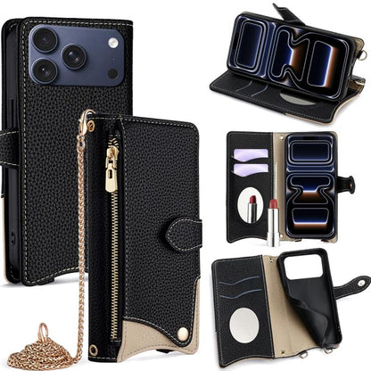 Crossbody Chain Fishtail Litchi Leather Phone Case, For iPhone 18 Pro / 17 Pro, For iPhone 18 Pro Max / 17 Pro Max, For iPhone 17e / 16e, For iPhone 17