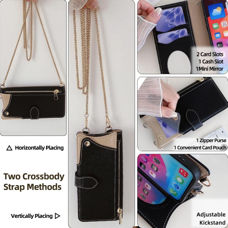 Crossbody Chain Fishtail Litchi Leather Phone Case, For iPhone 18 Pro / 17 Pro, For iPhone 18 Pro Max / 17 Pro Max, For iPhone 17e / 16e, For iPhone 17