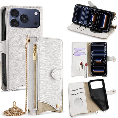 Crossbody Chain Fishtail Litchi Leather Phone Case, For iPhone 18 Pro / 17 Pro, For iPhone 18 Pro Max / 17 Pro Max, For iPhone 17e / 16e, For iPhone 17