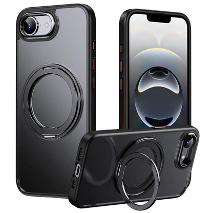 Frosted 360 Degree MagSafe Magnetic Holder Phone Case, For iPhone 17e / 16e, For iPhone 17 Pro Max, For iPhone 17 Pro, For iPhone 17, For iPhone Air