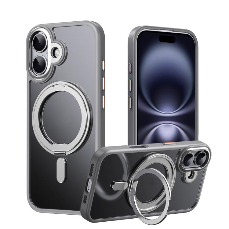 Frosted 360 Degree MagSafe Magnetic Holder Phone Case, For iPhone 17e / 16e, For iPhone 17 Pro Max, For iPhone 17 Pro, For iPhone 17, For iPhone Air