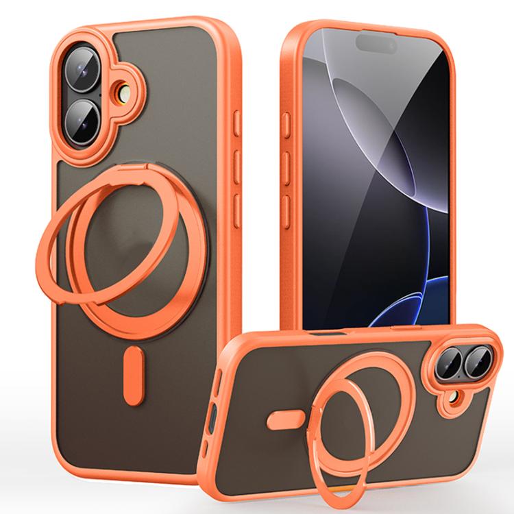Frosted 360 Degree MagSafe Magnetic Holder Phone Case, For iPhone 17 Pro Max, For iPhone 17 Pro, For iPhone 17, For iPhone Air