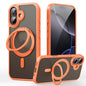 Frosted 360 Degree MagSafe Magnetic Holder Phone Case, For iPhone 17 Pro Max, For iPhone 17 Pro, For iPhone 17, For iPhone Air