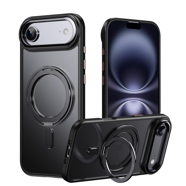 Frosted 360 Degree MagSafe Magnetic Holder Phone Case, For iPhone 17e / 16e, For iPhone 17 Pro Max, For iPhone 17 Pro, For iPhone 17, For iPhone Air
