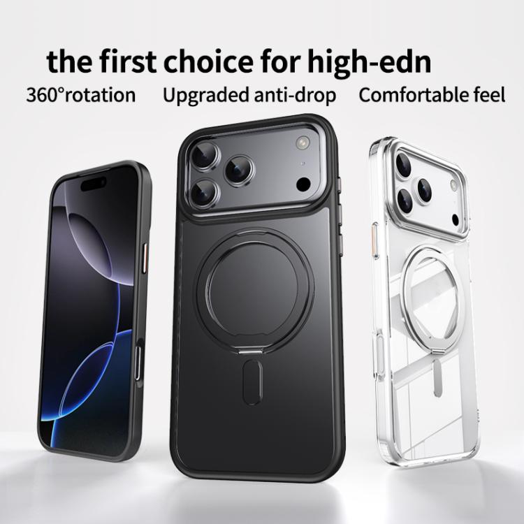 Frosted 360 Degree MagSafe Magnetic Holder Phone Case, For iPhone 17 Pro Max, For iPhone 17 Pro, For iPhone 17, For iPhone Air