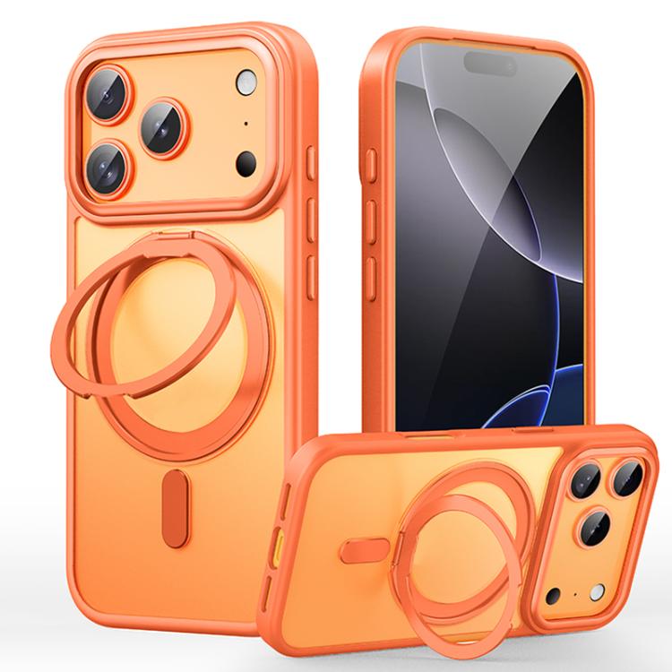 Frosted 360 Degree MagSafe Magnetic Holder Phone Case, For iPhone 18 Pro, For iPhone 18 Pro Max, For iPhone 17e / 16e