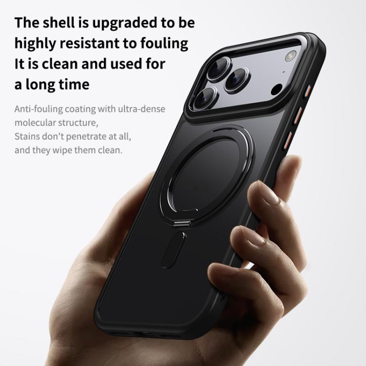 Frosted 360 Degree MagSafe Magnetic Holder Phone Case, For iPhone 18 Pro, For iPhone 18 Pro Max, For iPhone 17e / 16e