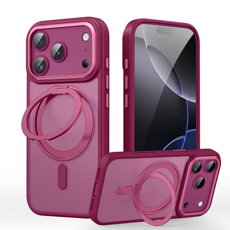 Frosted 360 Degree MagSafe Magnetic Holder Phone Case, For iPhone 18 Pro, For iPhone 18 Pro Max, For iPhone 17e / 16e