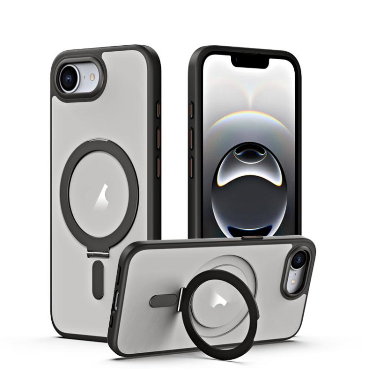 Airbag MagSafe Shockproof Frosted Phone Case with Fold Holder, For iPhone 18 Pro / 17 Pro, For iPhone 16e / 17e, For iPhone 18 Pro Max / 17 Pro Max, For iPhone 17, For iPhone Air