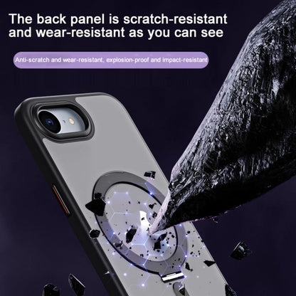 Airbag MagSafe Shockproof Frosted Phone Case with Fold Holder, For iPhone 16e / 17e, For iPhone 17 Pro Max, For iPhone 17 Pro, For iPhone 17, For iPhone Air