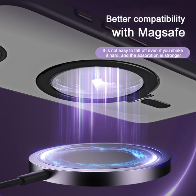 Airbag MagSafe Shockproof Frosted Phone Case with Fold Holder, For iPhone 16e / 17e, For iPhone 17 Pro Max, For iPhone 17 Pro, For iPhone 17, For iPhone Air